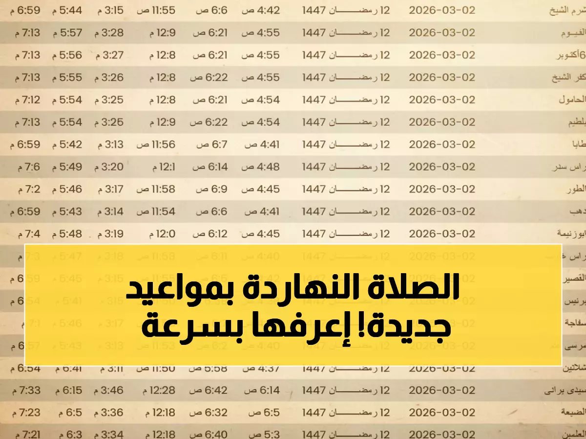  مواقيت الصلاة اليوم الاثنين في القاهرة والمحافظات - مواعيد دقيقة للصلوات الخمس!