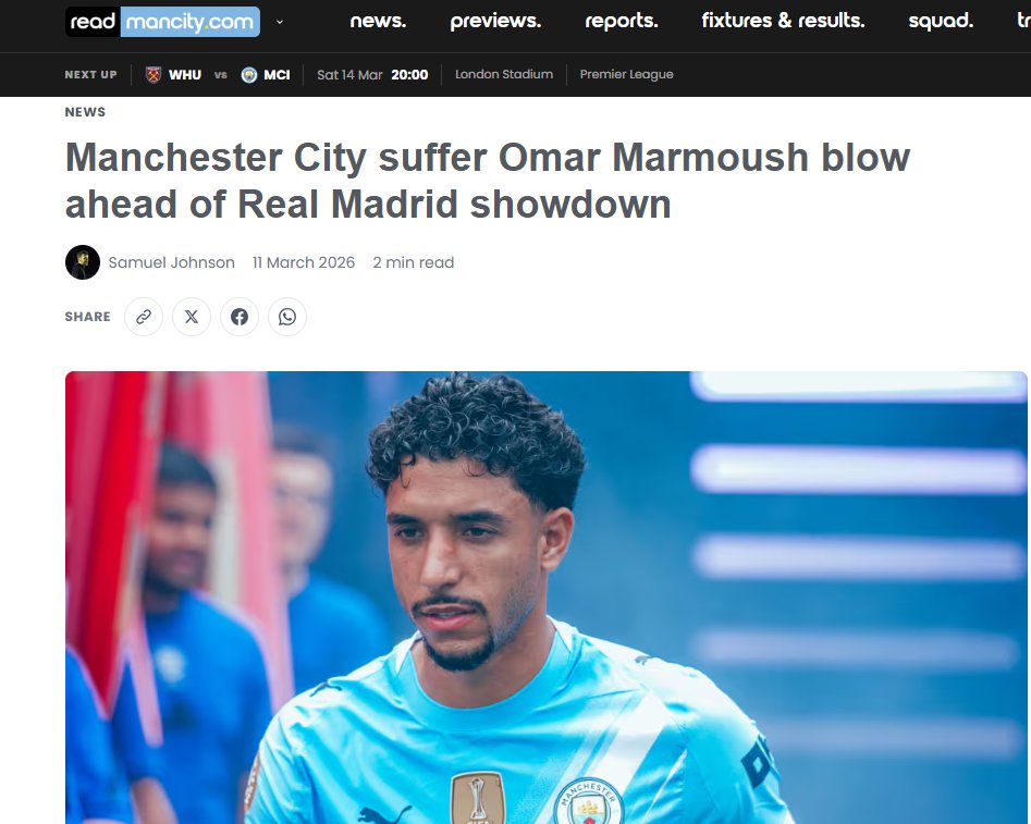 خبر استبعاد عمر مرموش من مباراة الريال ضد مان سيتي