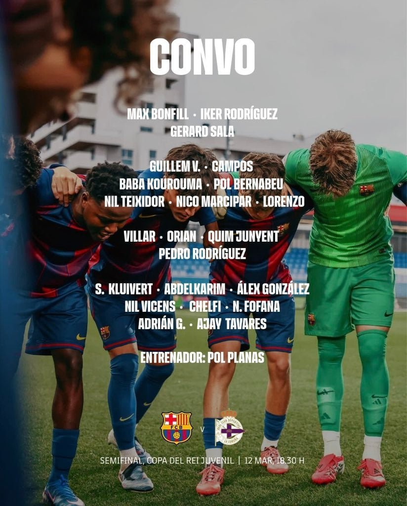 قائمة برشلونة تحت 19 عاما