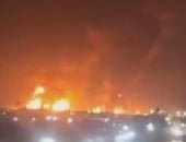 انفجارات بمحيط مطار أربيل الدولى فى العراق واندلاع حريق هائل