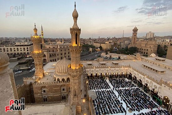 جانب من الصلاة فى الجامع الأزهر