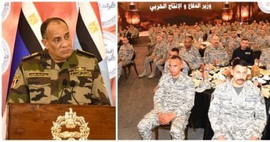 الفريق أشرف سالم زاهر يلتقى مقاتلى القوات الجوية ويشاركهم وجبة الإفطار