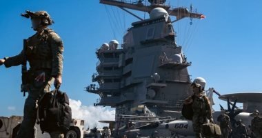 نيويورك تايمز: حريق حاملة الطائرات "جيرالد آرفورد" استغرق أكثر من 30 ساعة.. صور