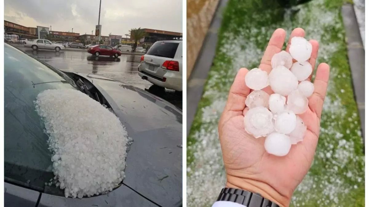 عاجل: عاصفة برد تضرب الأحساء والسلطات تحذر من تجمع المياه - مشاهد مذهلة تنتشر!