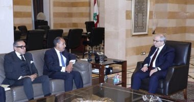 وزير الخارجية يجرى مباحثات مع رئيس وزراء لبنان فى بيروت وينقل رسالة دعم من الرئيس