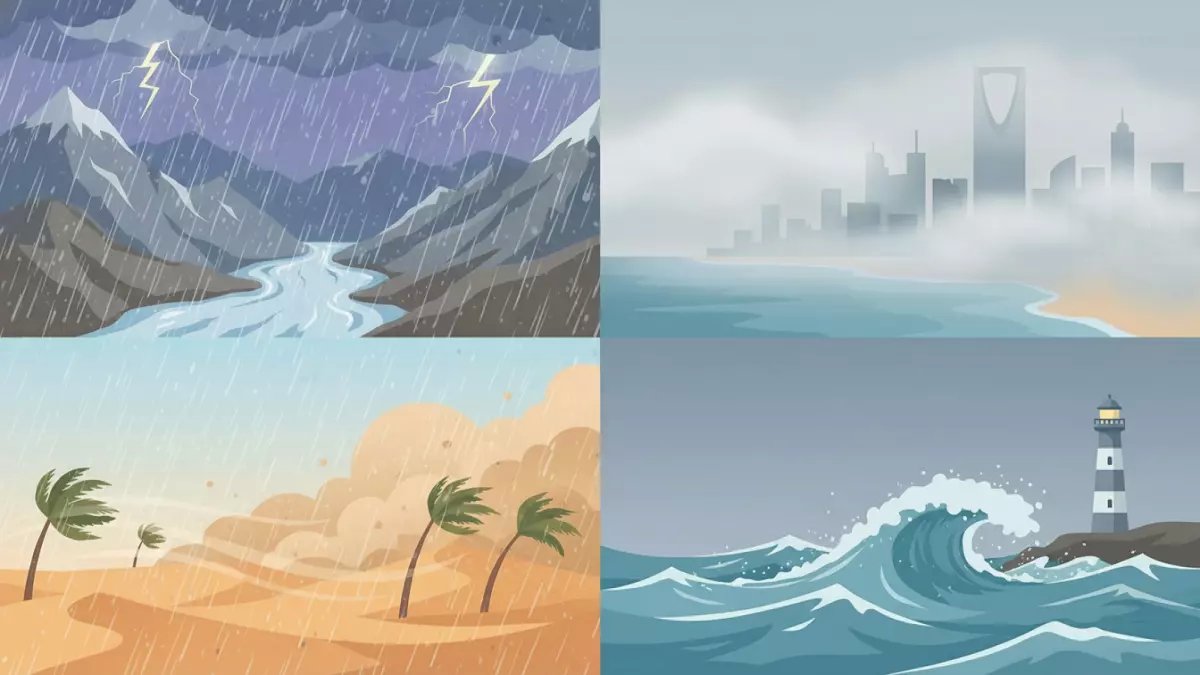 عاجل: الأرصاد تُعلن حالة طوارئ مناخية... عاصفة مدمرة تضرب 7 مناطق بالمملكة خلال ساعات!