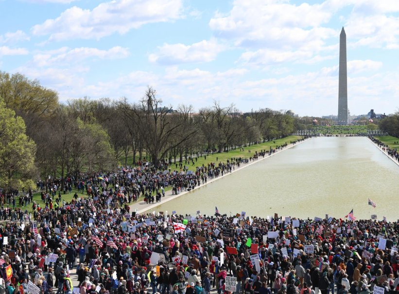 جانب من التظاهر