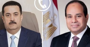 رئيس وزراء العراق للرئيس السيسى: نثمن موقف مصر المساند لأمن واستقرار بغداد
