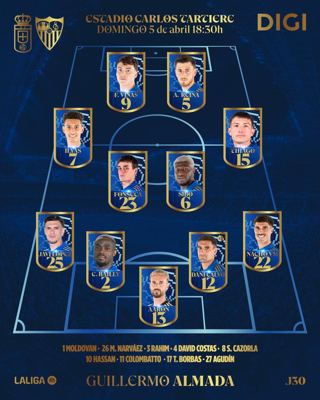 تشكيل ريال أوفييدو