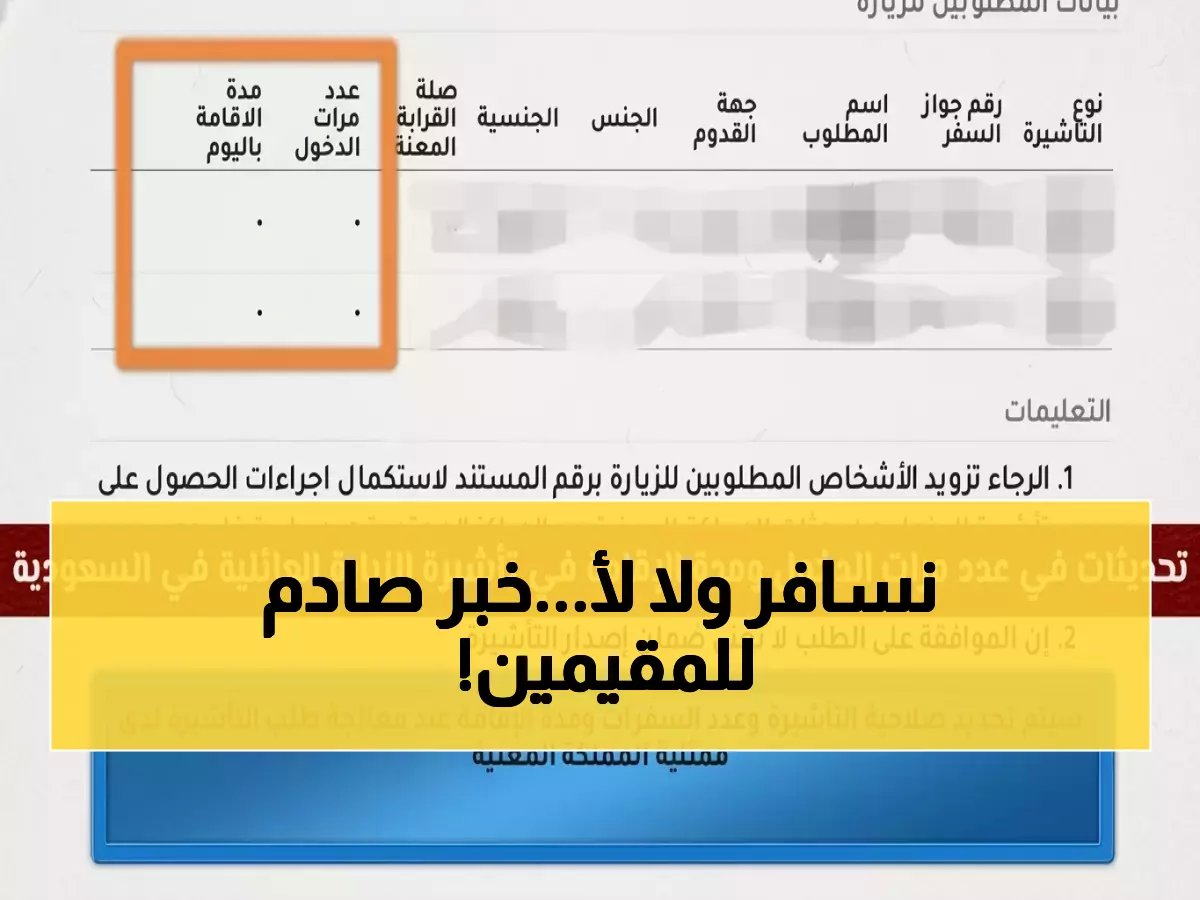 قبل أن تسافر.. توقف. قرار مصيرك لم يعد معلناً. السلطات القنصلية السعودية تقرر الآن مصير 100% من طلبات الإقامة في سرية تامة.
