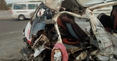 بالأسماء.. مصرع شخص وإصابة 26 أخرين فى انقلاب اتوبيس بطريق الغردقة ـ غارب