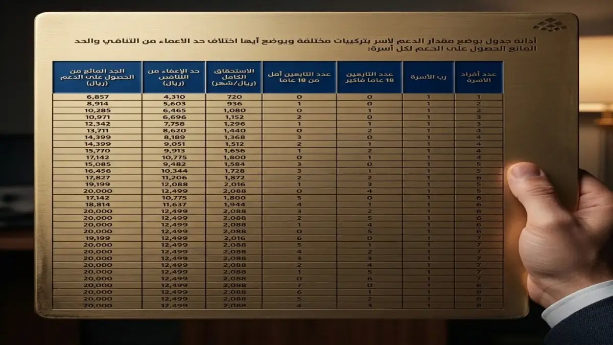 هل ستظل أسرتك مؤهلة للدعم؟.. 'حساب المواطن' يضع معياراً جديداً: 10 أفراد فقط هم من يجتازون اختبار اللياقة الاقتصادية.