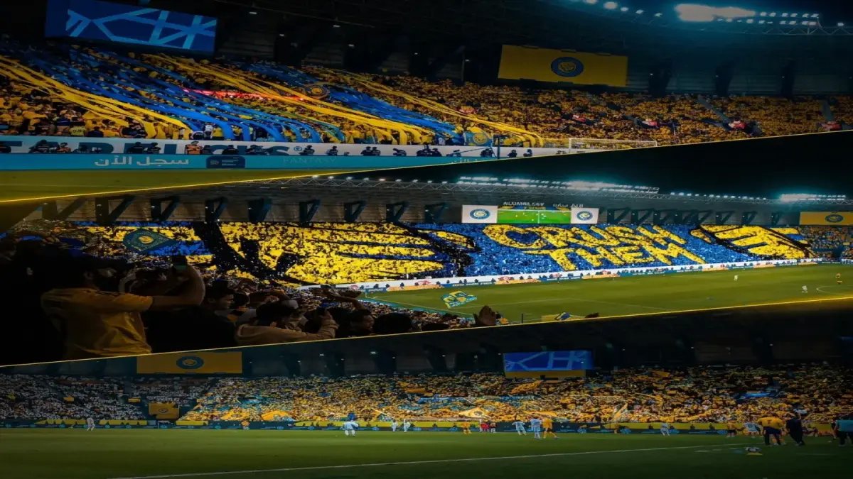 عاجل: تيفو النصر الصارخ يسرق الأضواء - 'اسحقوهم' رسالة نارية لـ (الاتفاق) في ملعب الأول بارك… هل يلبّي الفريق طلب جماهيره ويحافظ على الصدارة؟