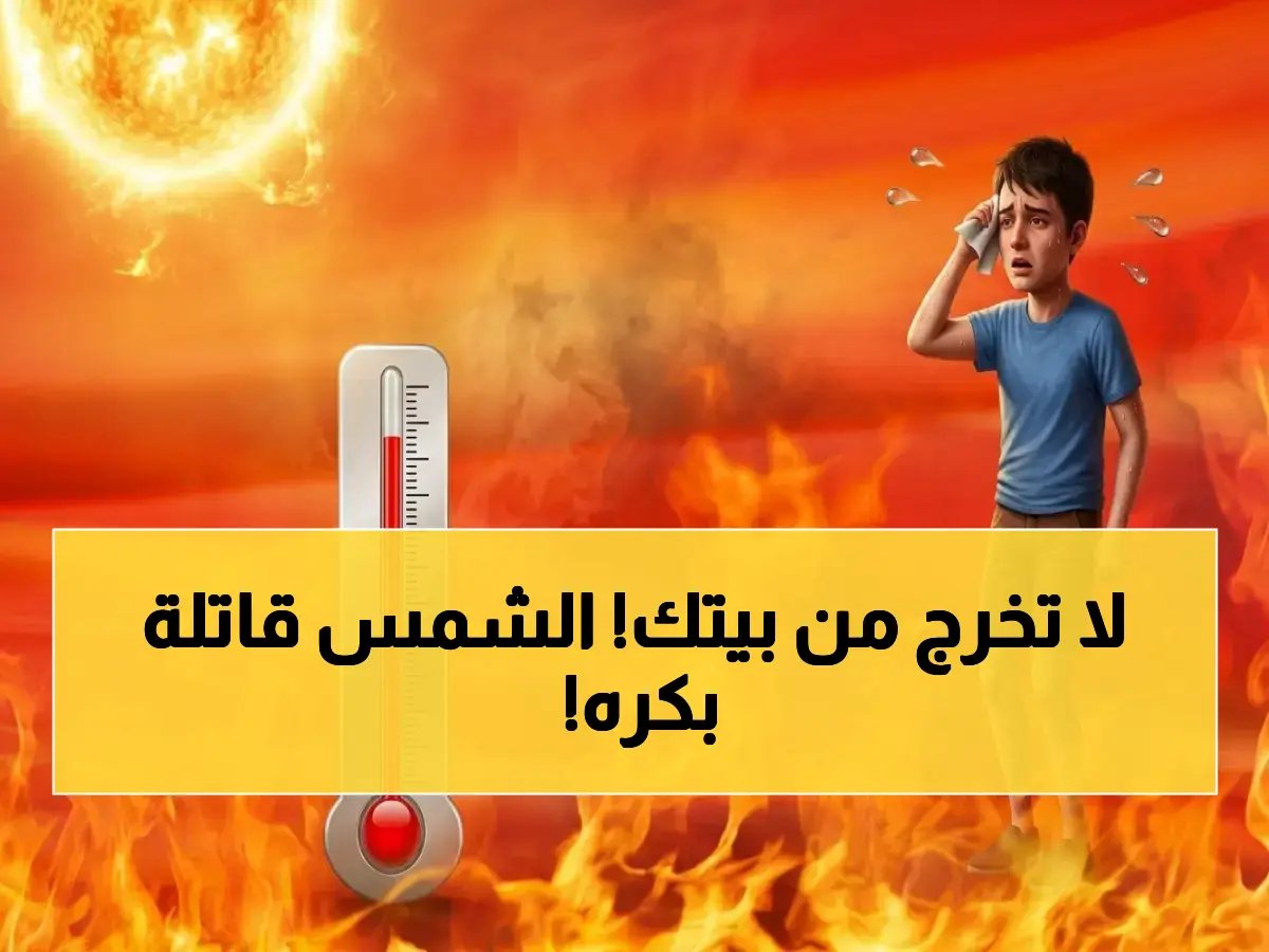  ذروة الموجة الحارة الاربعاء والخميس... تجنب الشمس أو تواجه مخاطر صحية خطيرة!