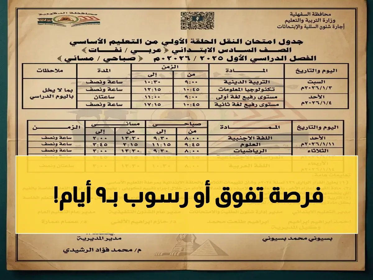  هذا هو المعيار الزمني للاختبار القادم... 9 أيام متتالية هي خريطة رسمية لأصعب اختبار