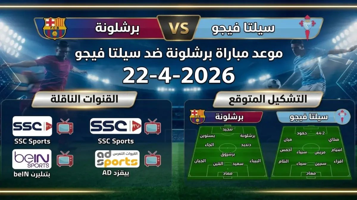 حصري: موعد لقاء برشلونة وسيلتا فيجو اليوم فقط… وما لم يخبرك به التقرير عن 7 مباريات ملتهبة في 4 دول!
