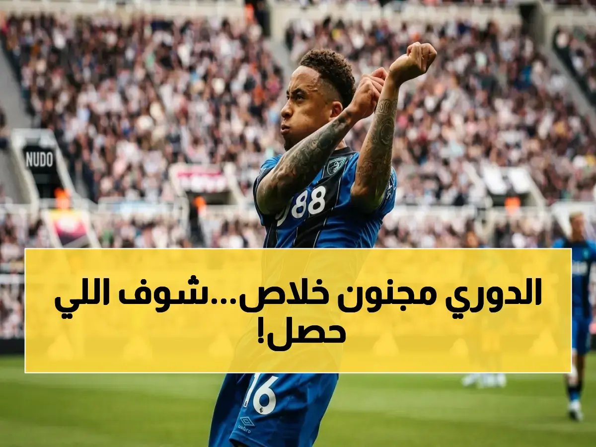  بورنموث يسحق نيوكاسل وليدز يغرق وولفرهامبتون… معادلة الهبوط تتغير في ثواني!