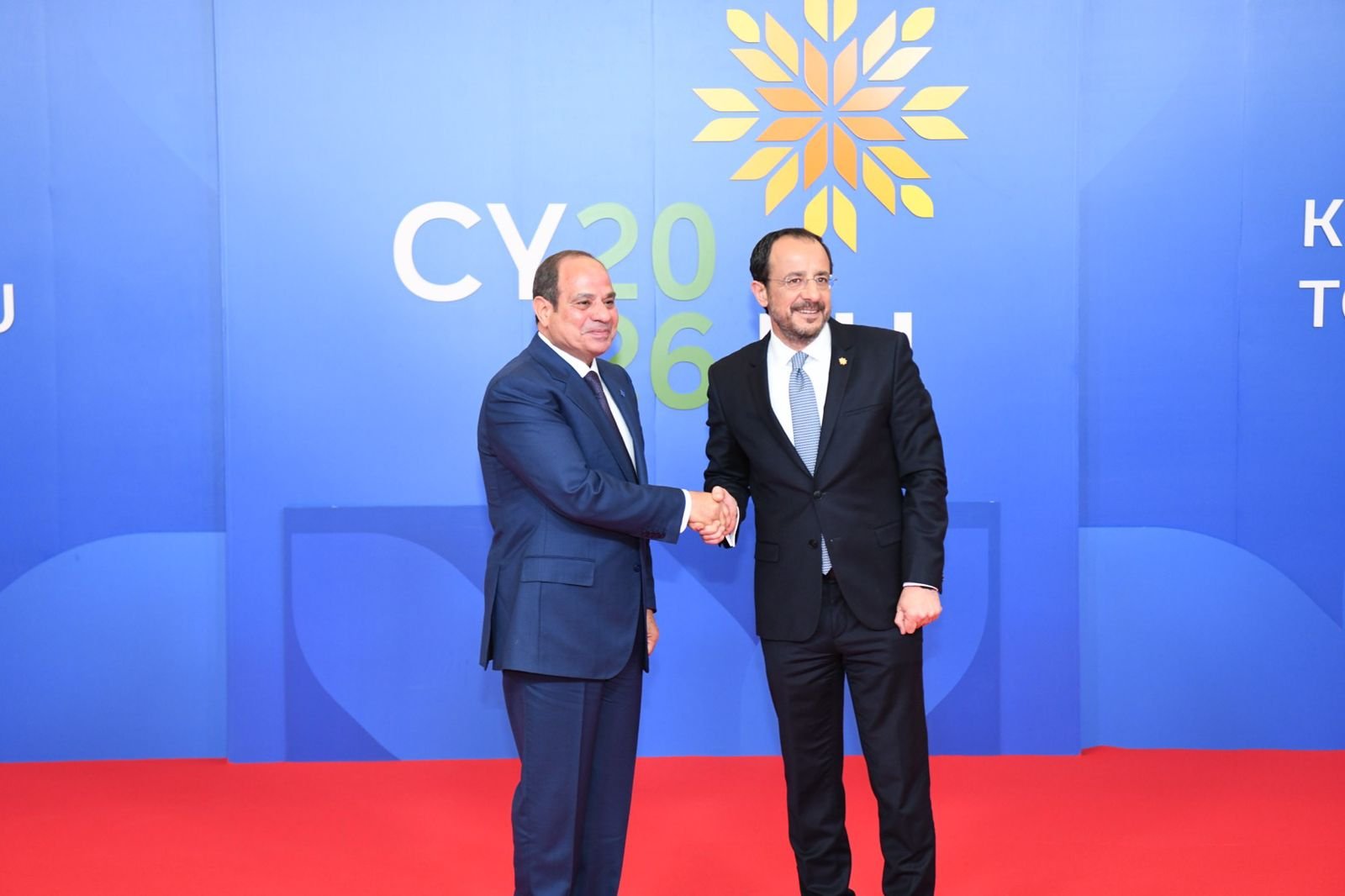 يكوس كريستودوليدس رئيس قبرص يرحب بالرئيس السيسى