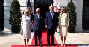 ترامب وميلانيا يلتقطان الصور مع الملك تشارلز وزوجته بالبيت الأبيض.. صور