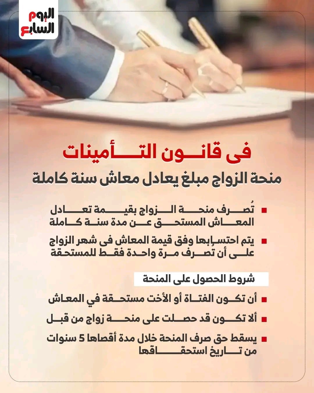  منحة الزواج فى قانون التأمينات
