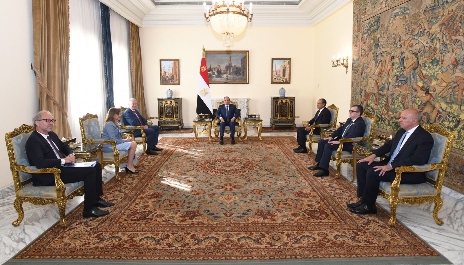 الرئيس السيسى يستقبل الأمين العام لمنظمة التعاون الاقتصادي والتنمية OECD (3)