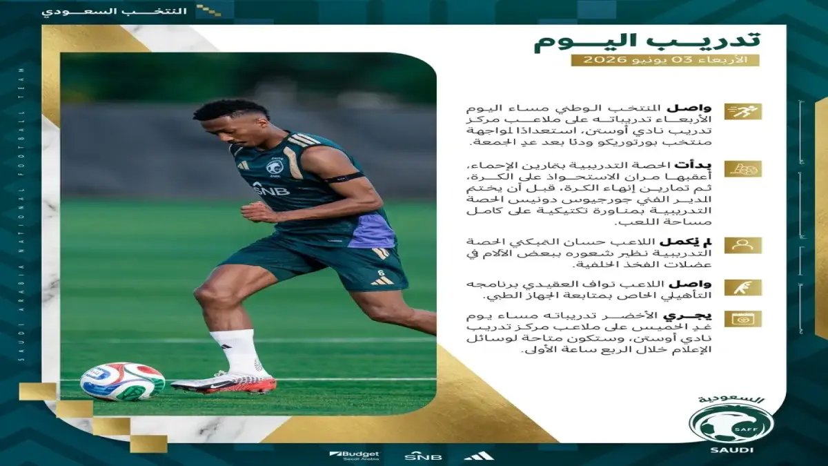 عاجل: تمبكتي يعود.. والأخضر في مرحلة حاسمة قبل الحرب العالمية للكرة!