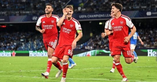 نابولي ضد آرسنال.. أوديجارد يقود الجانرز لفوز صعب في دوري أبطال أوروبا