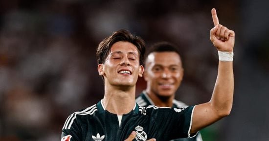 ‏إلتشى ضد ريال مدريد.. ثنائية لمبابى فى الشوط الأول بالدورى الإسبانى