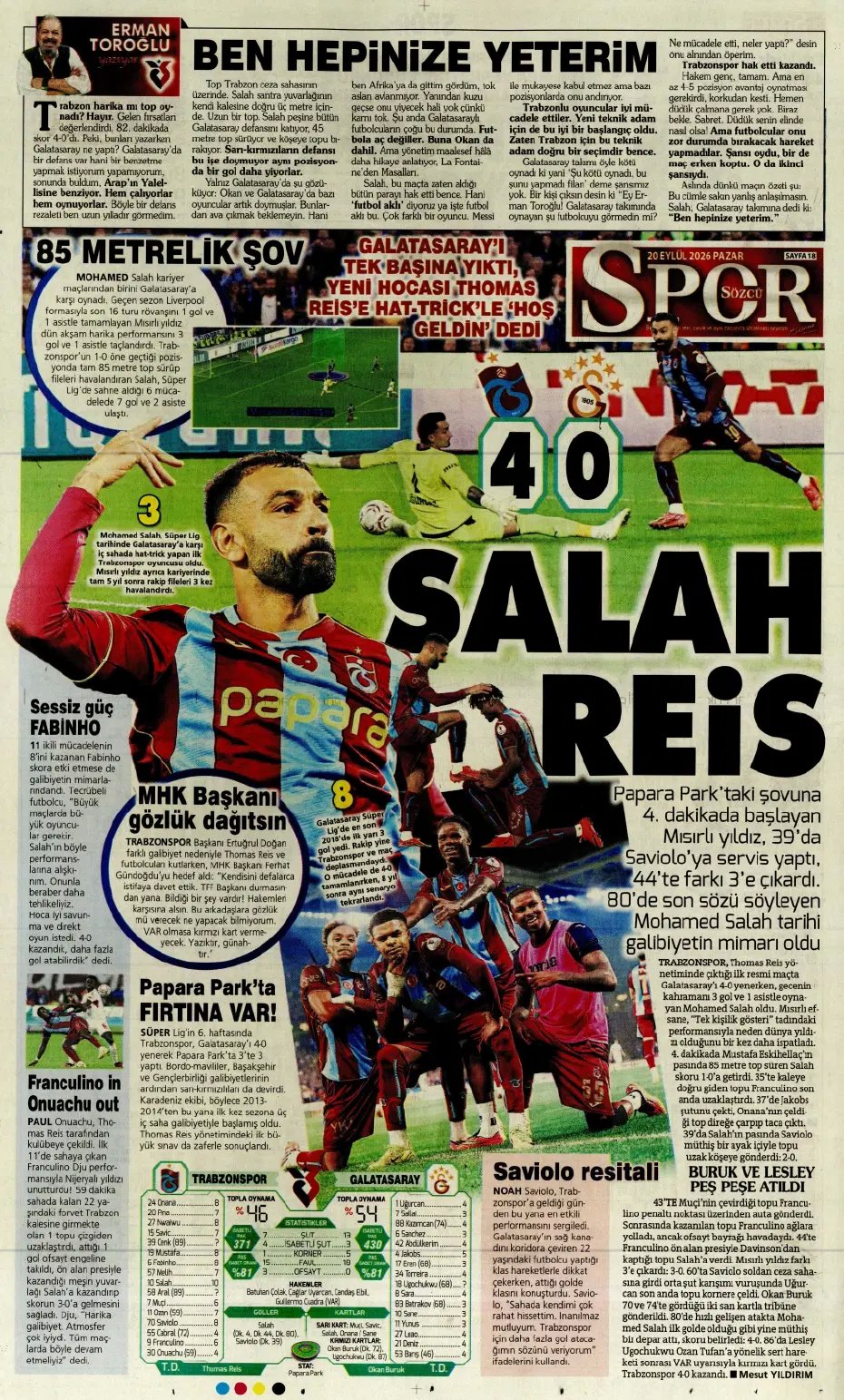 صحف تركيا تحتفي بمحمد صلاح 